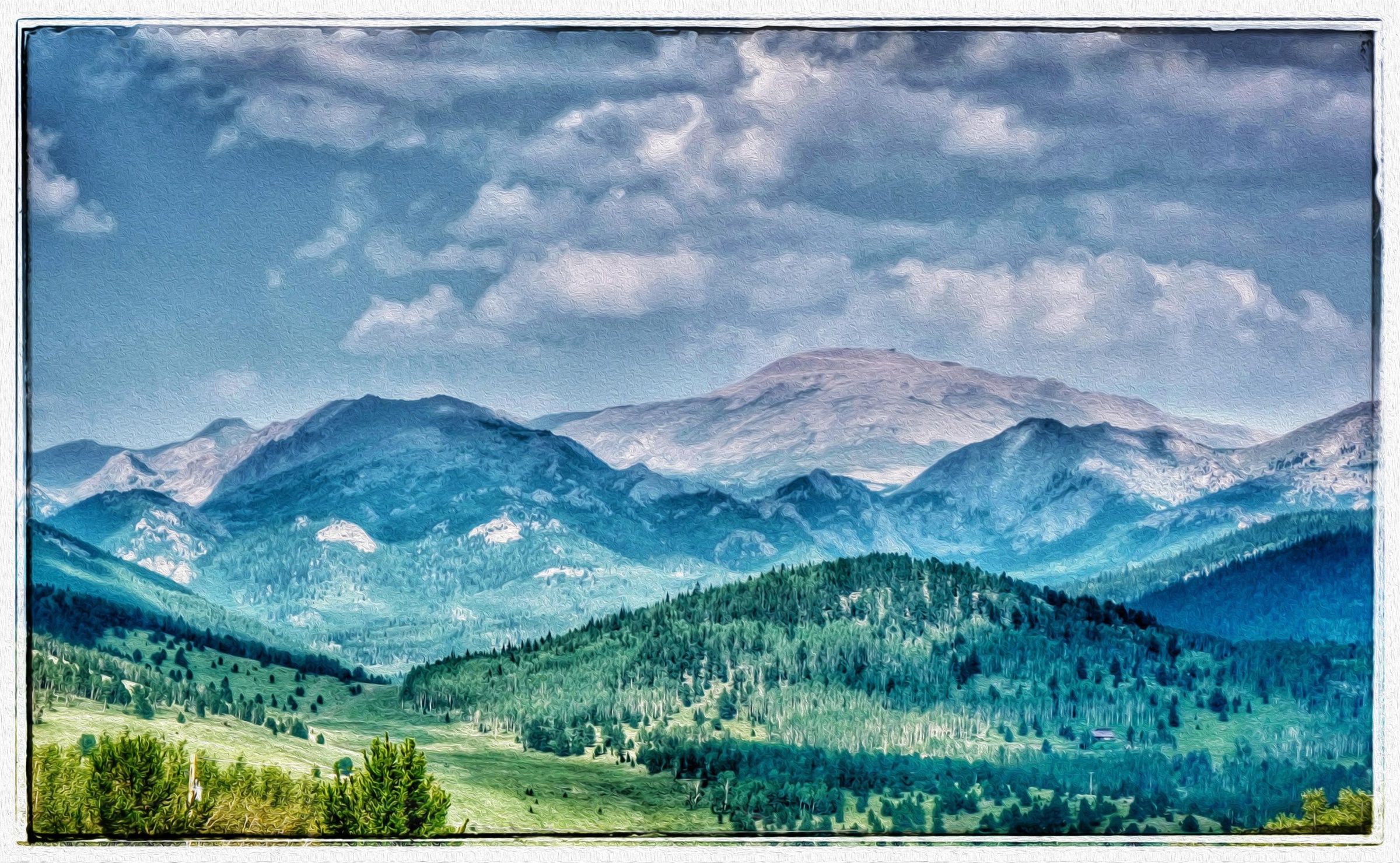 Mountain ranges from Pikes Peak
