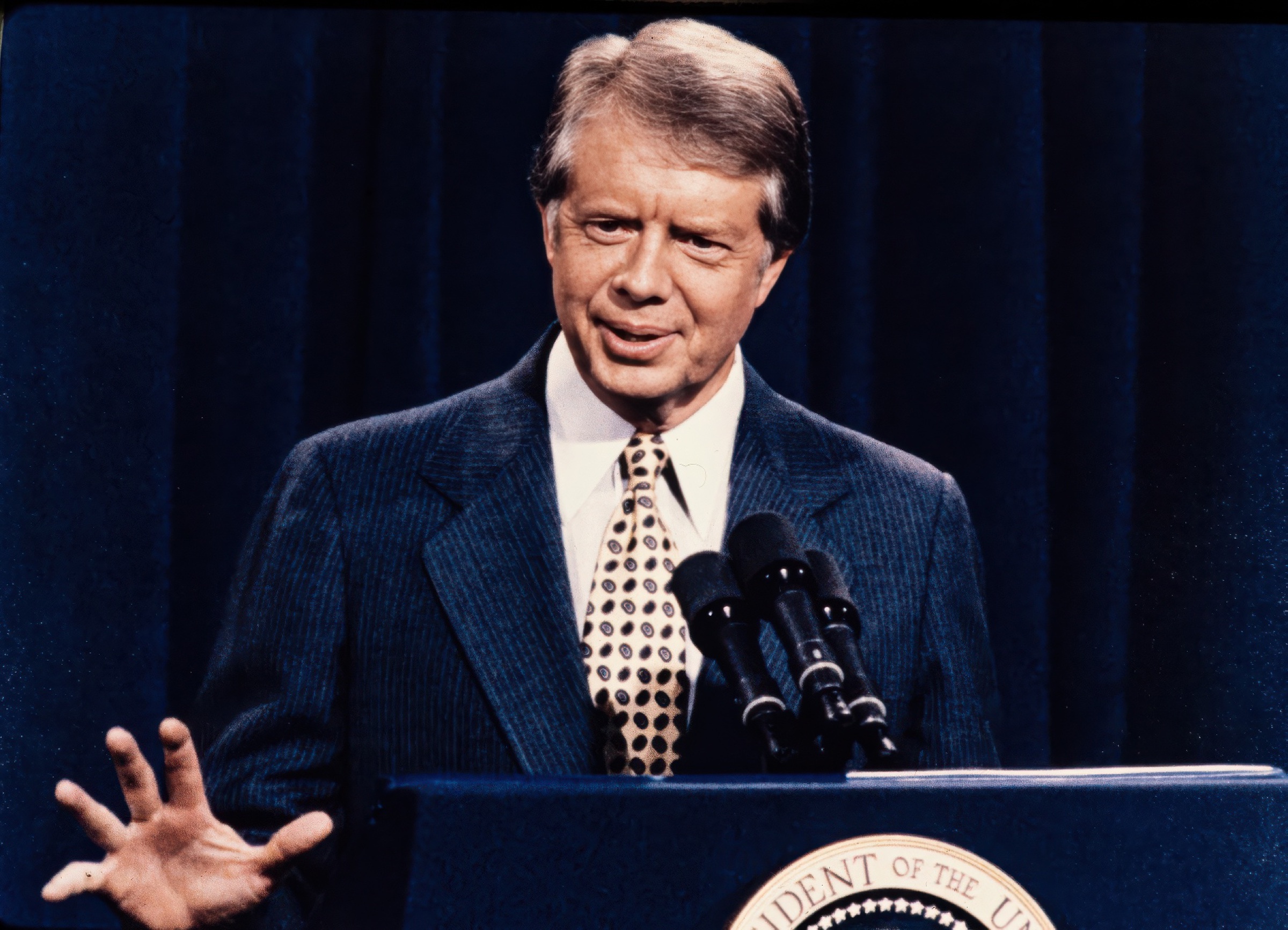 President Carter at a press conference