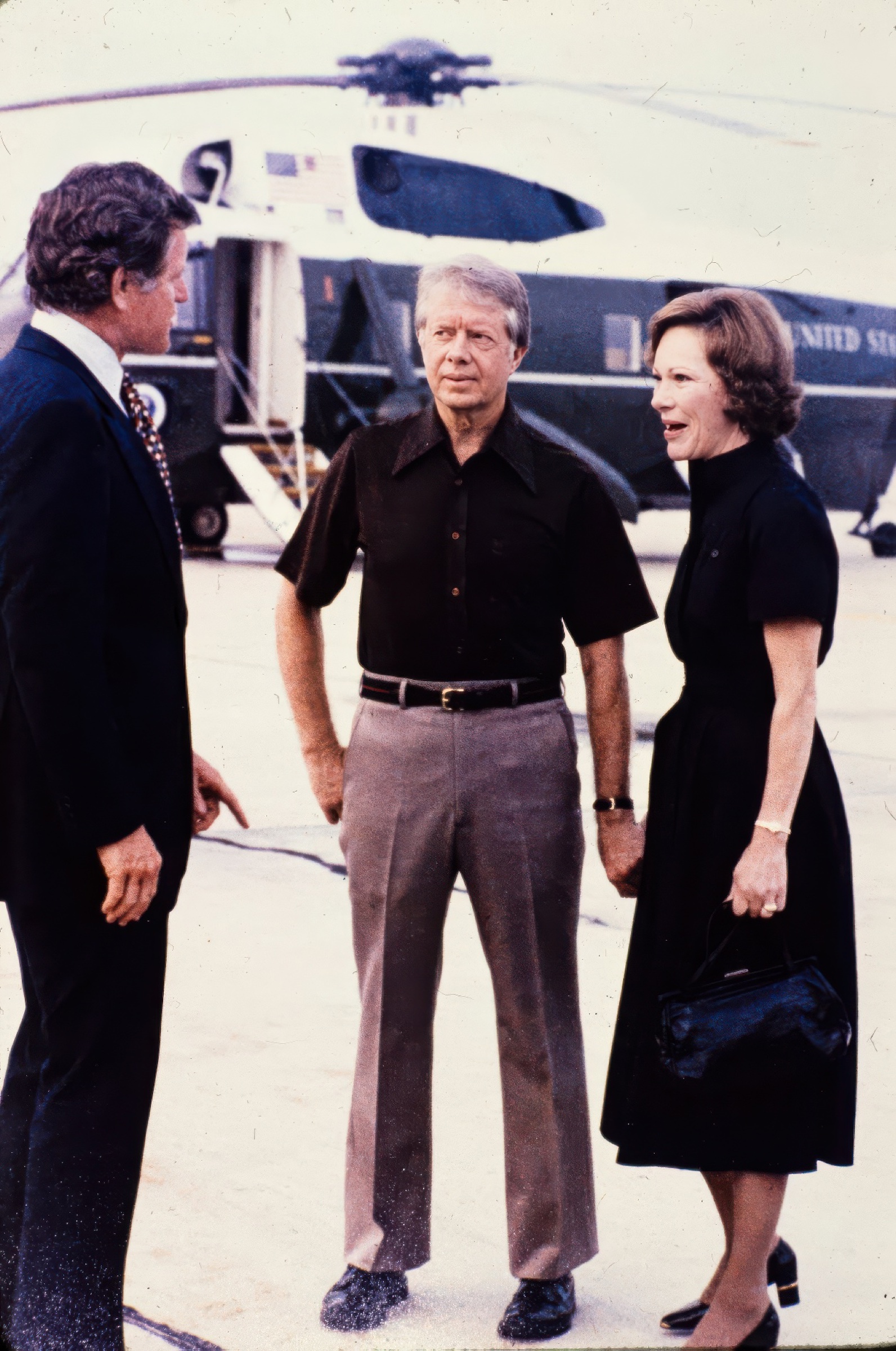 President Carter on the White House grounds